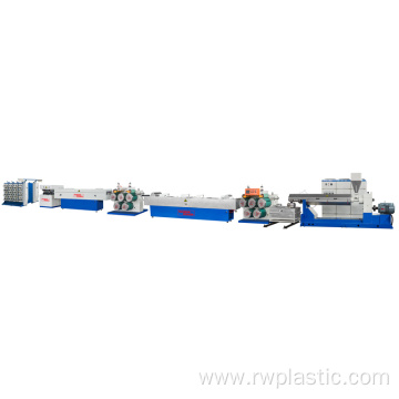 Flat monofilament extruding line